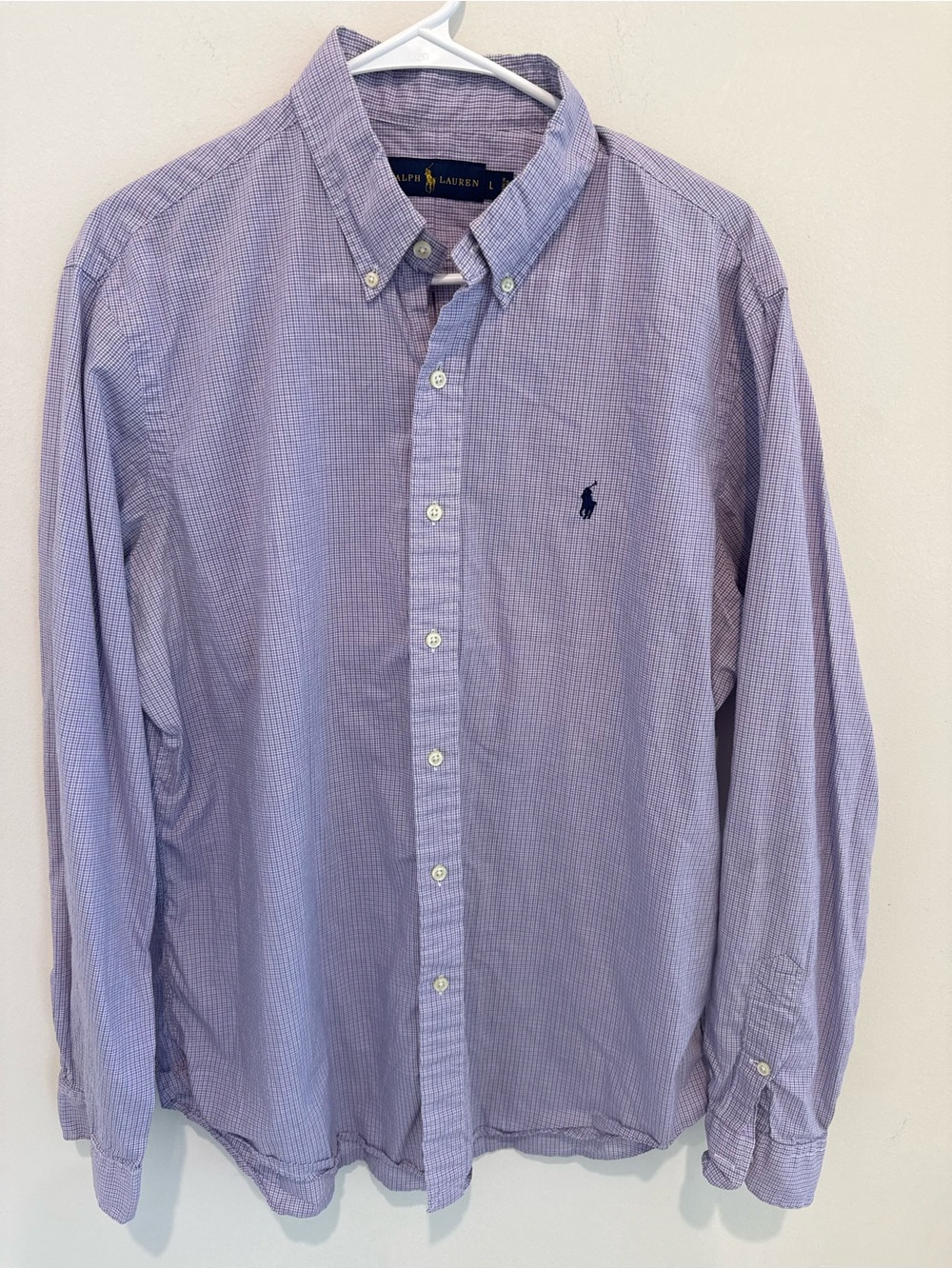 Ralph Lauren Lavender Check Button-Down Shirt - Men's